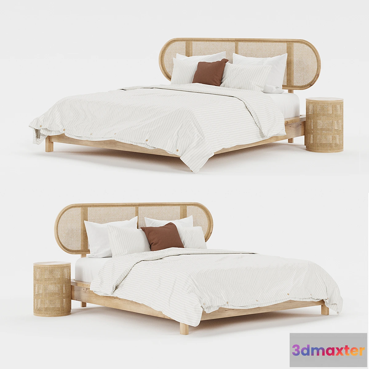 1440082 - Scandinavian Rattan Bed.01 3D Max