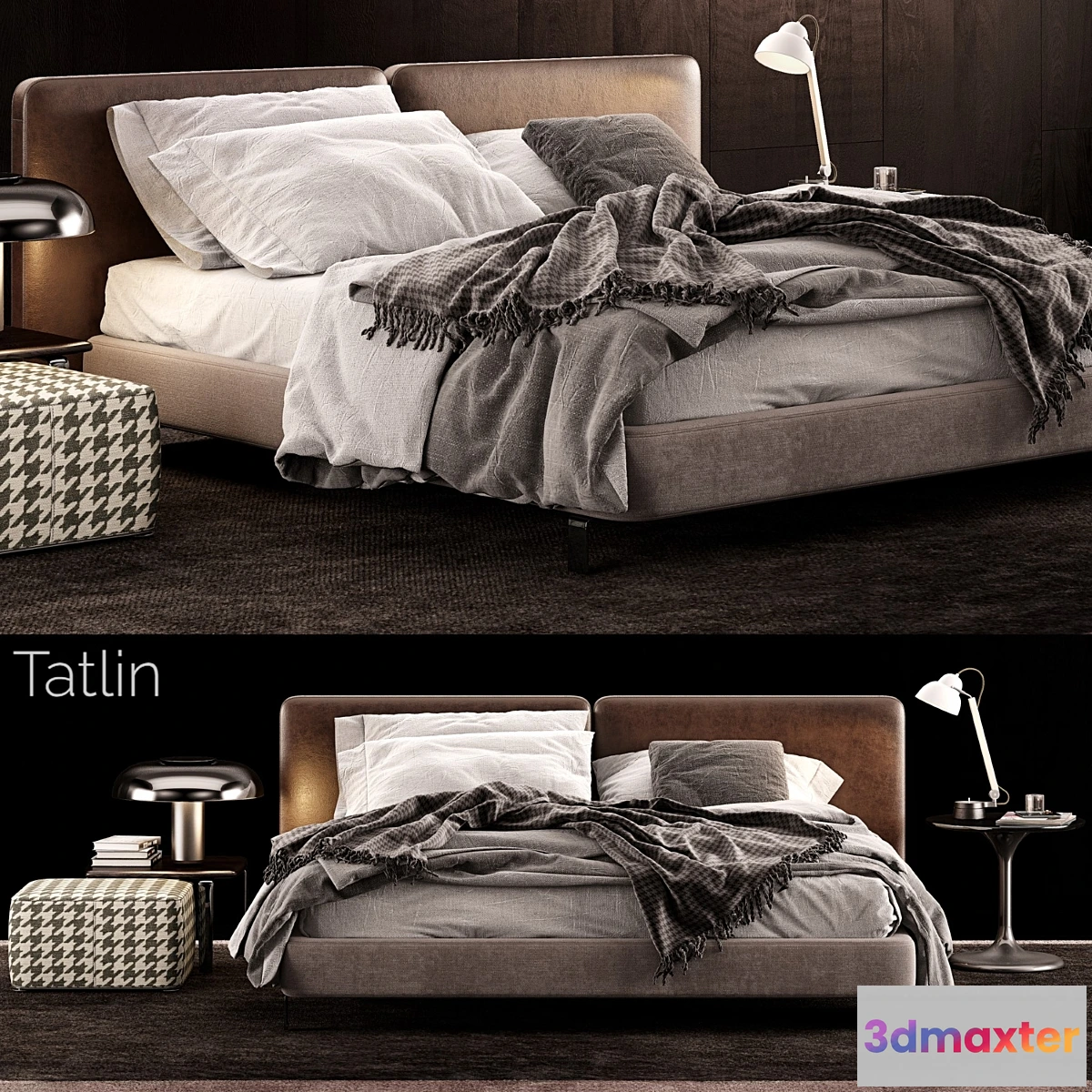 1440352 - Minotti Tatlin Bed 3D Max
