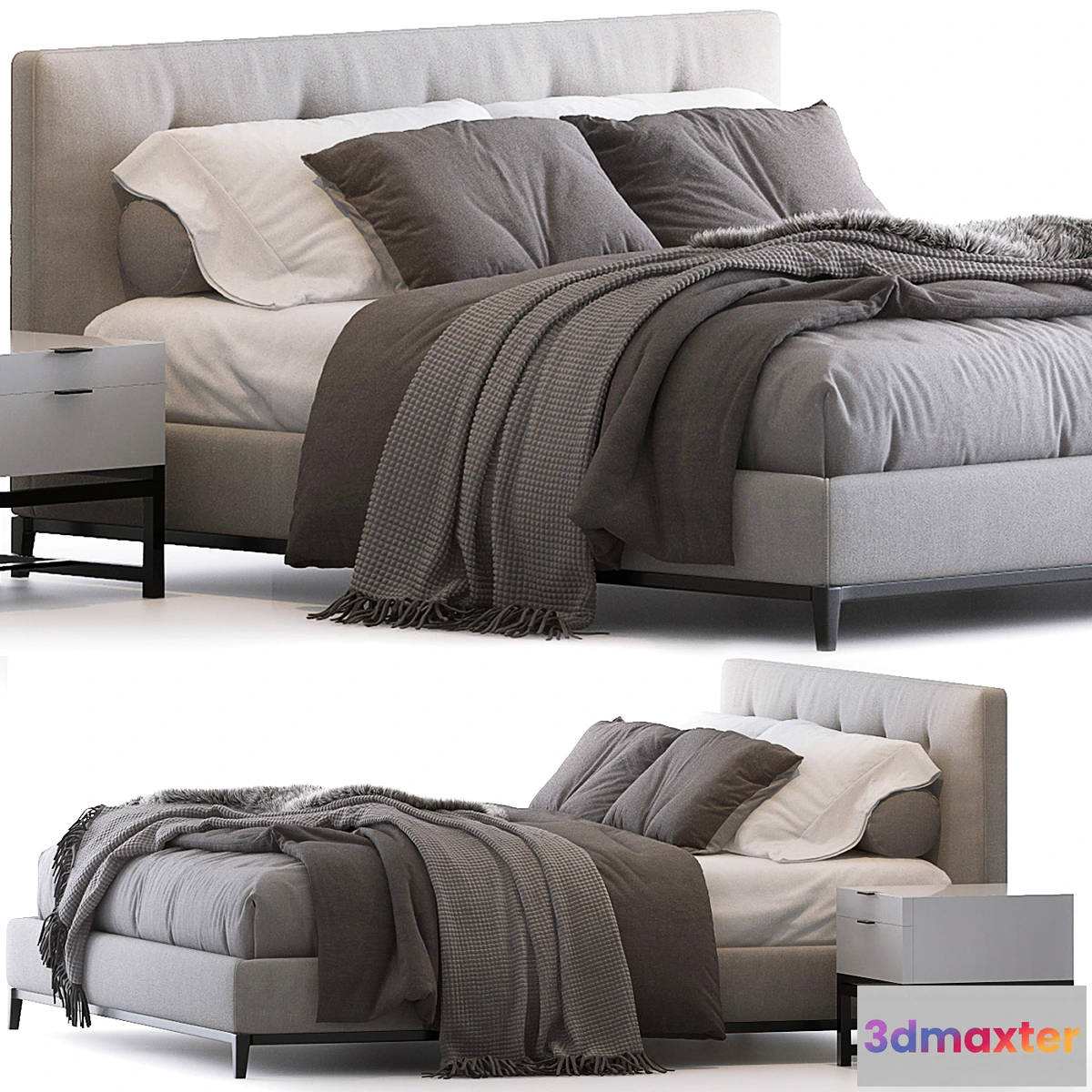 1442658 - Andersen bed by Minotti 3D Max