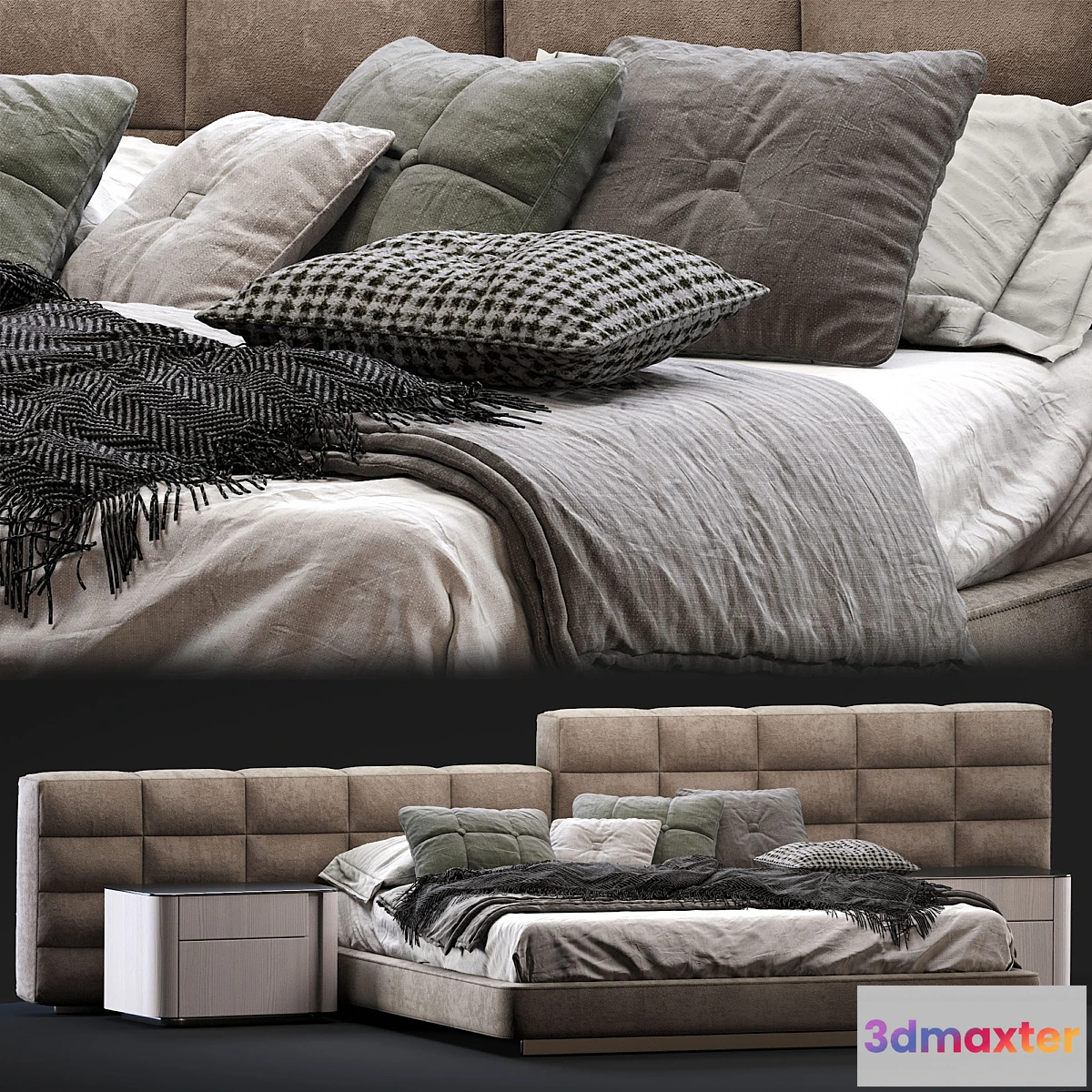 1444682 - Minotti - Lawrence Bed 3D Max
