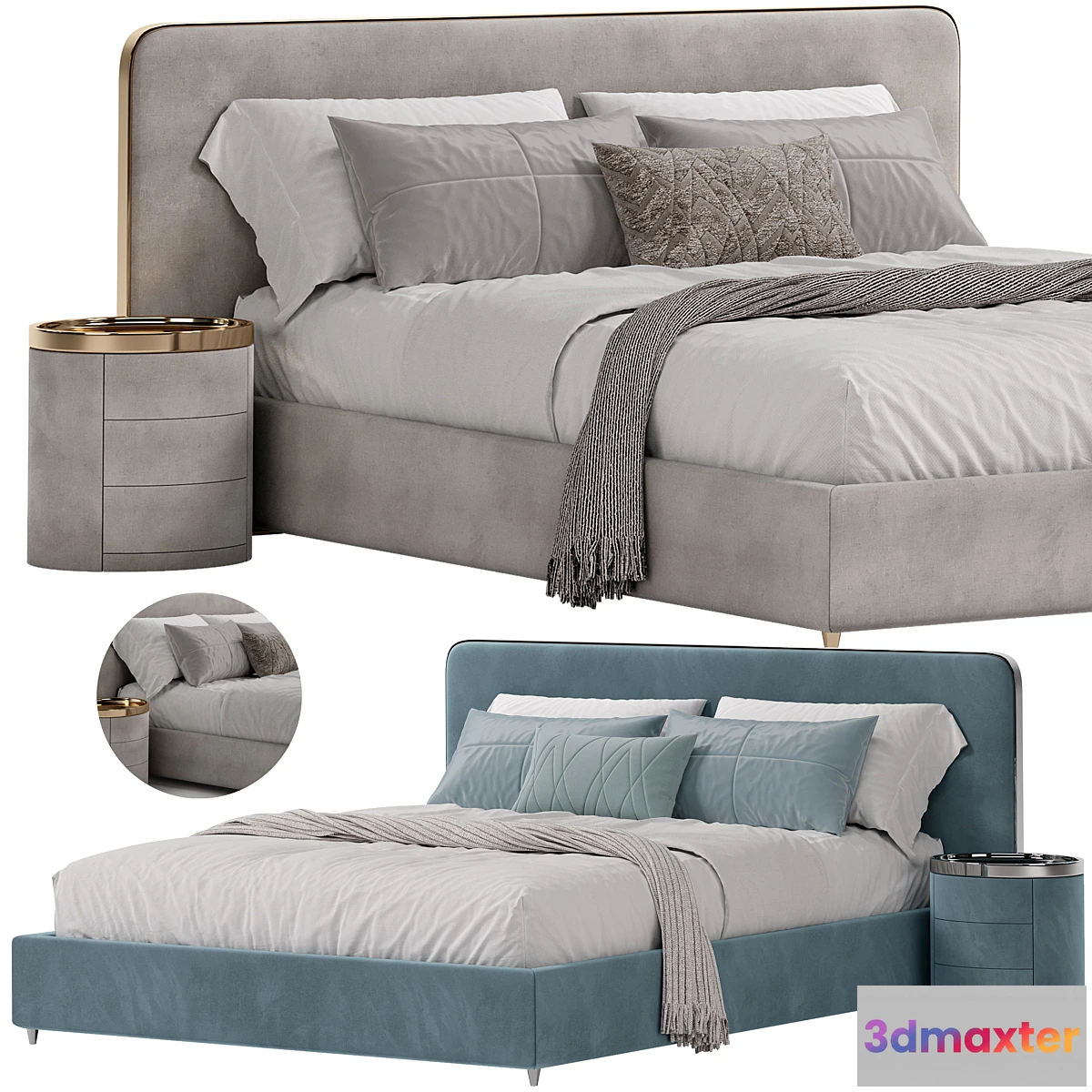 1444928 - Double bed ELVIS by CANTORI 3D Max