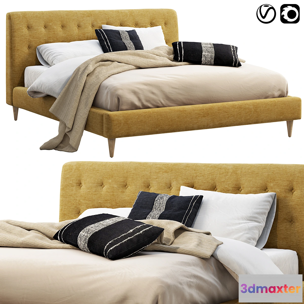 1445368 - Joybird eliot bed 3D Max