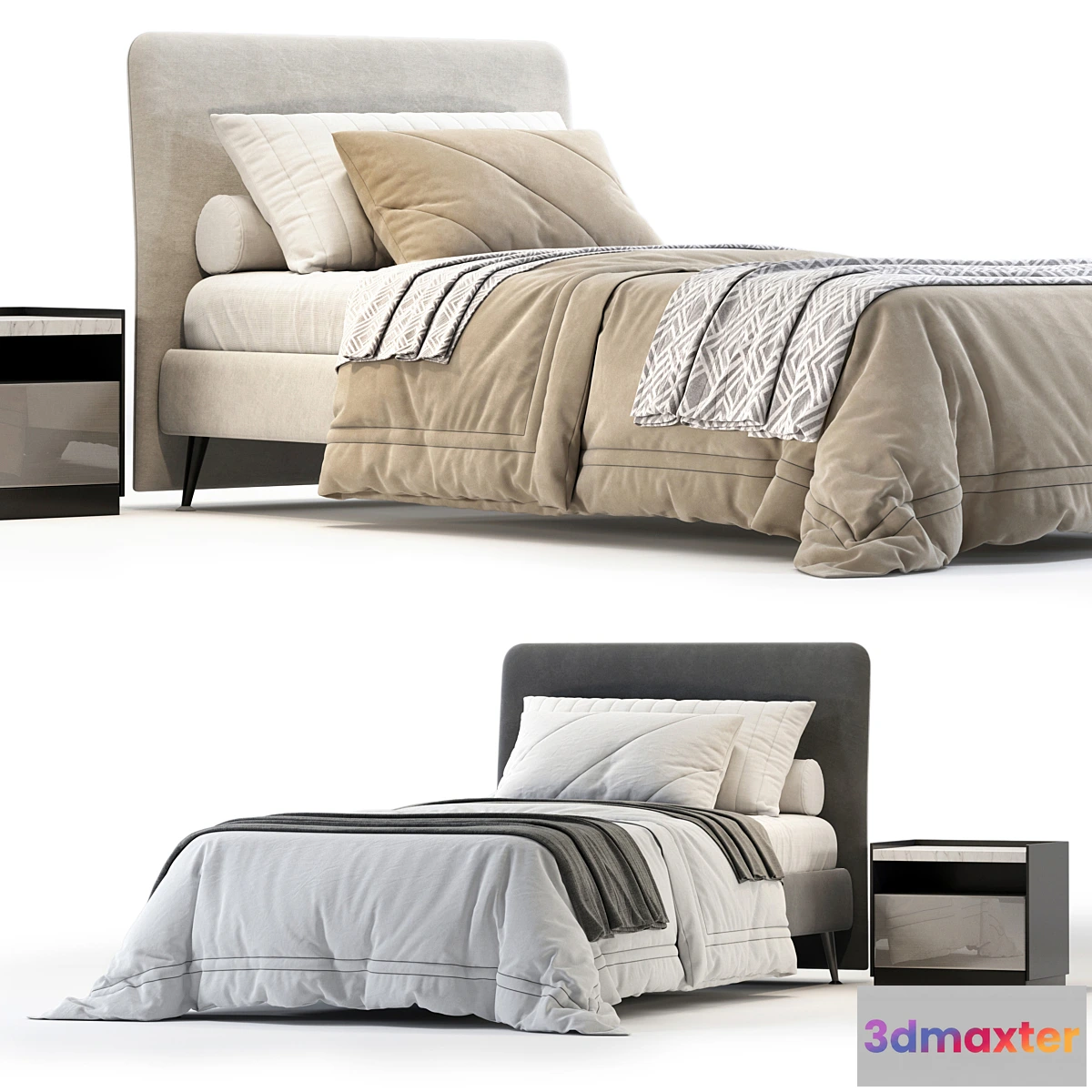 1445862 - Bonaldo tonight single Bed 3D Max