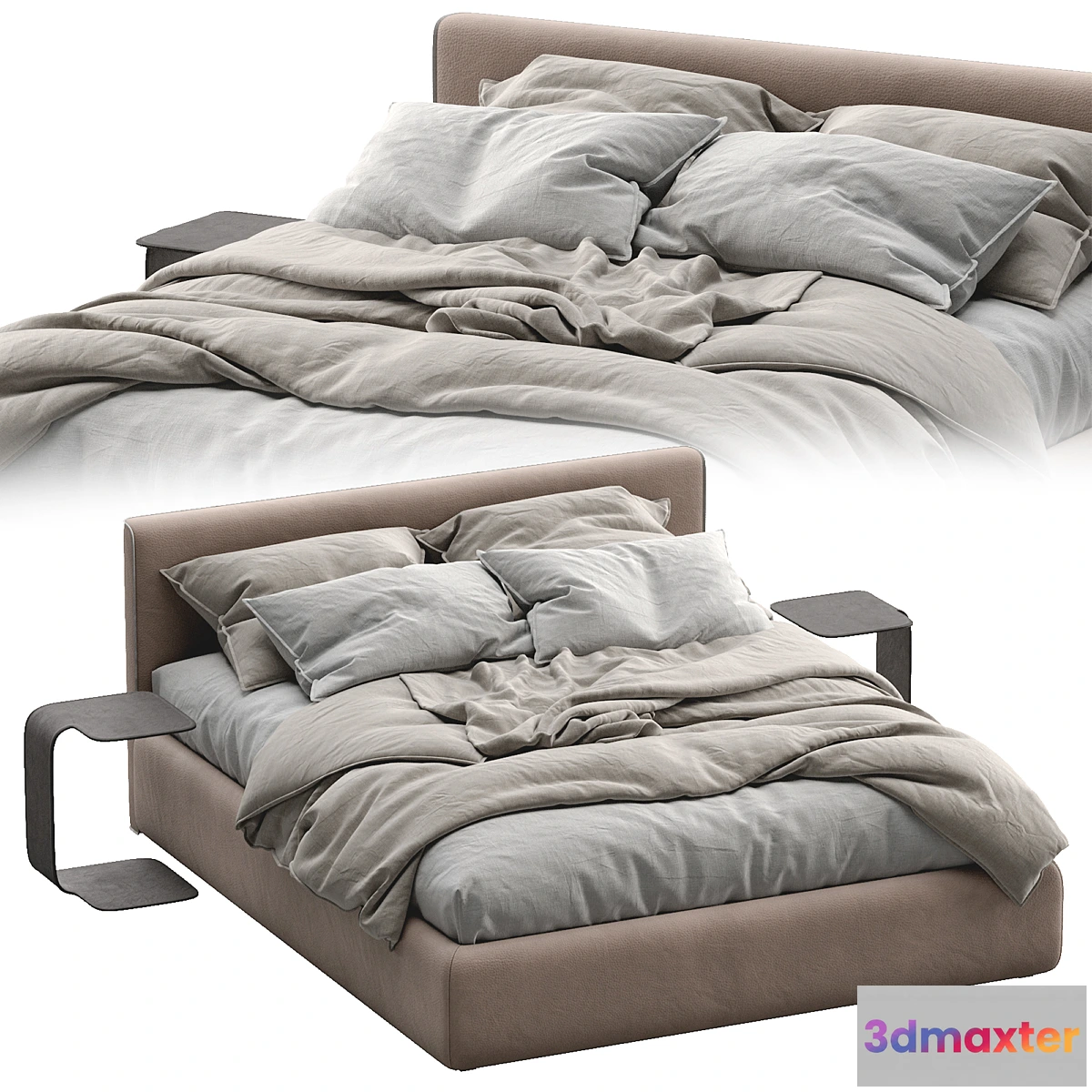 1446576 - Leather Bed TANGRAM By Vibieffe 3D Max