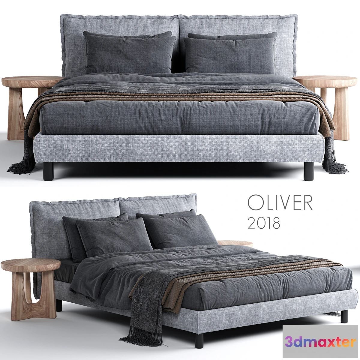 1448016 - Bed Meridiani Oliver 3D Max