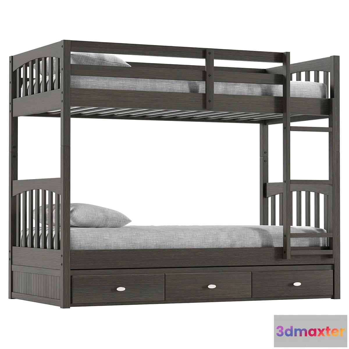 1449068 - Giancola 3 Drawer Solid Wood Standard Bunk Bed 3D Max