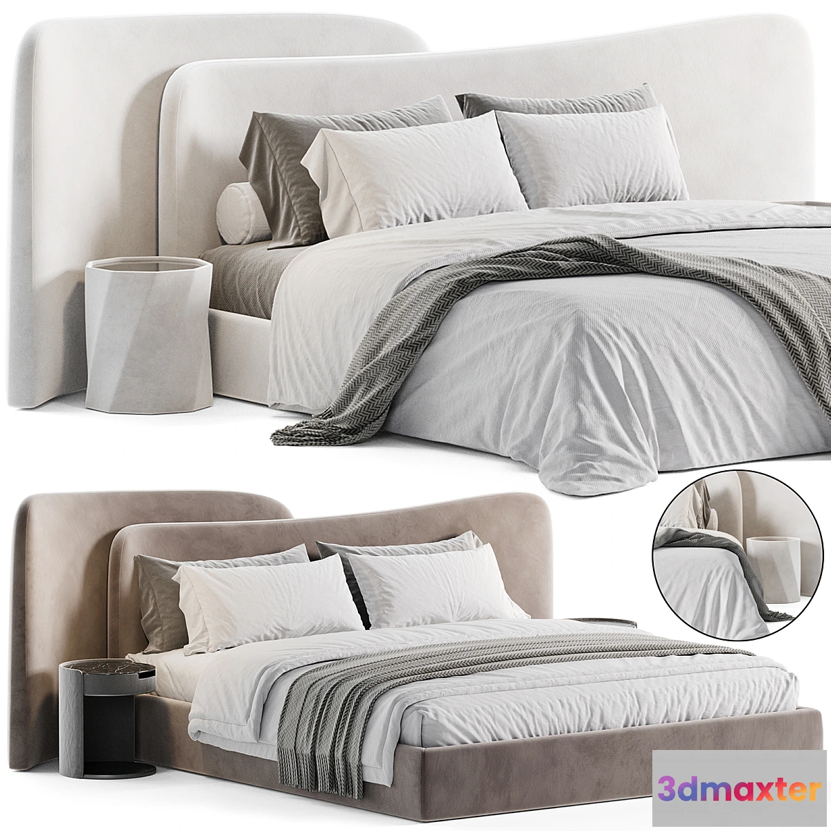 1449224 - Gaspra Modern Bed 3D Max