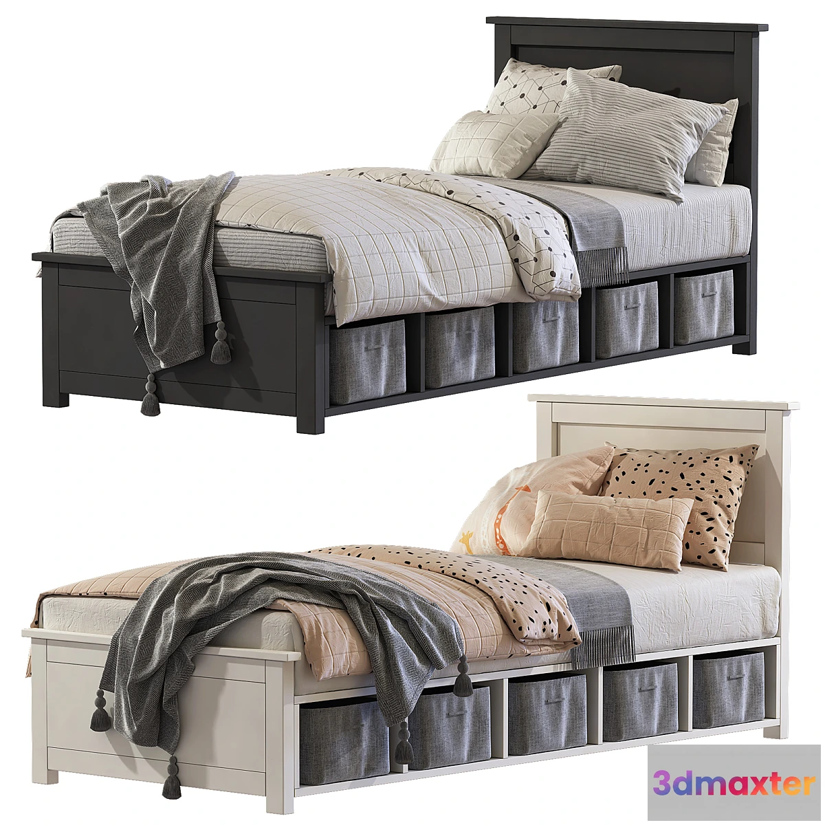 1450284 - Bed with drawers from IKEA 2 3D Max