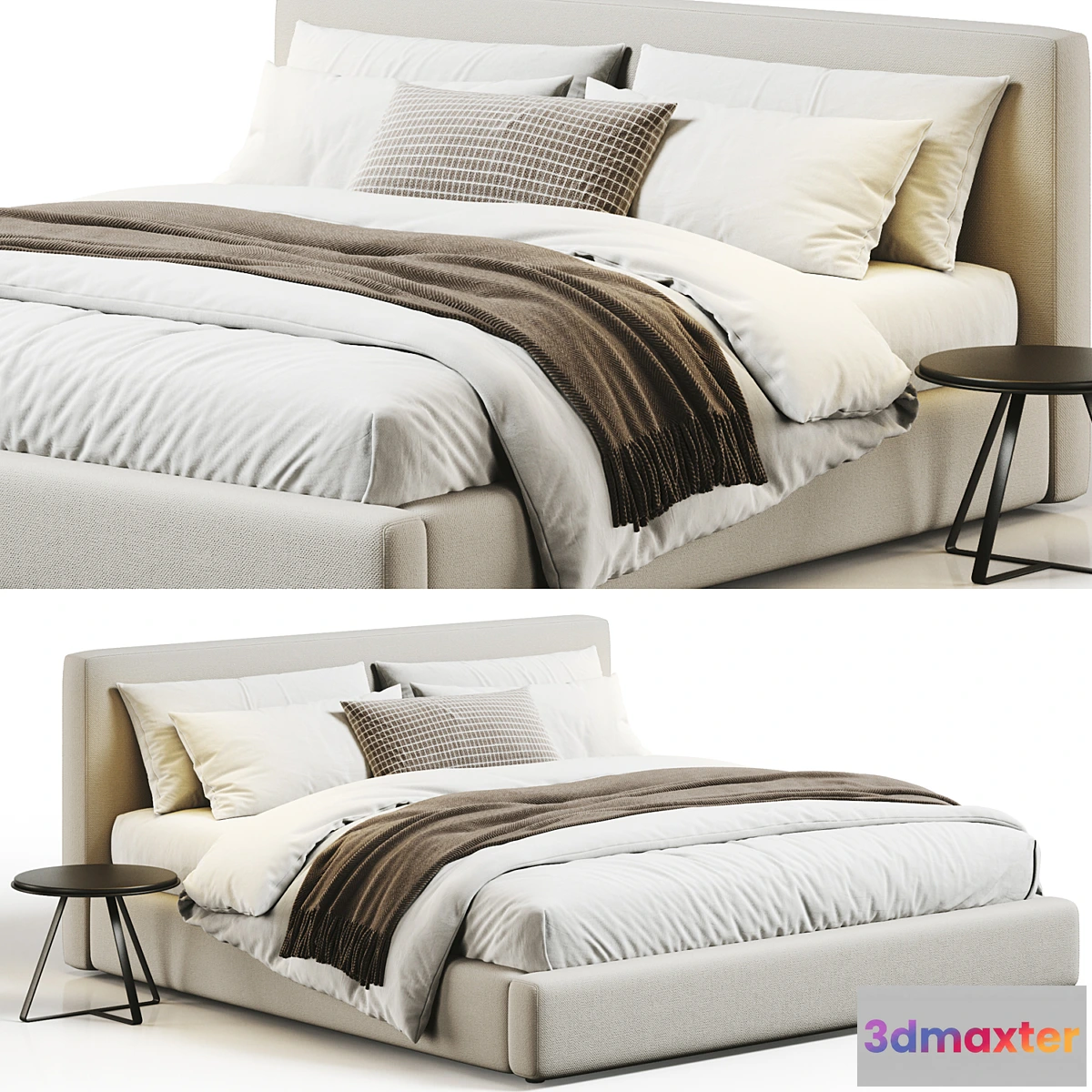 1450496 - Abbyson Luxe Upholstered Bed 3D Max