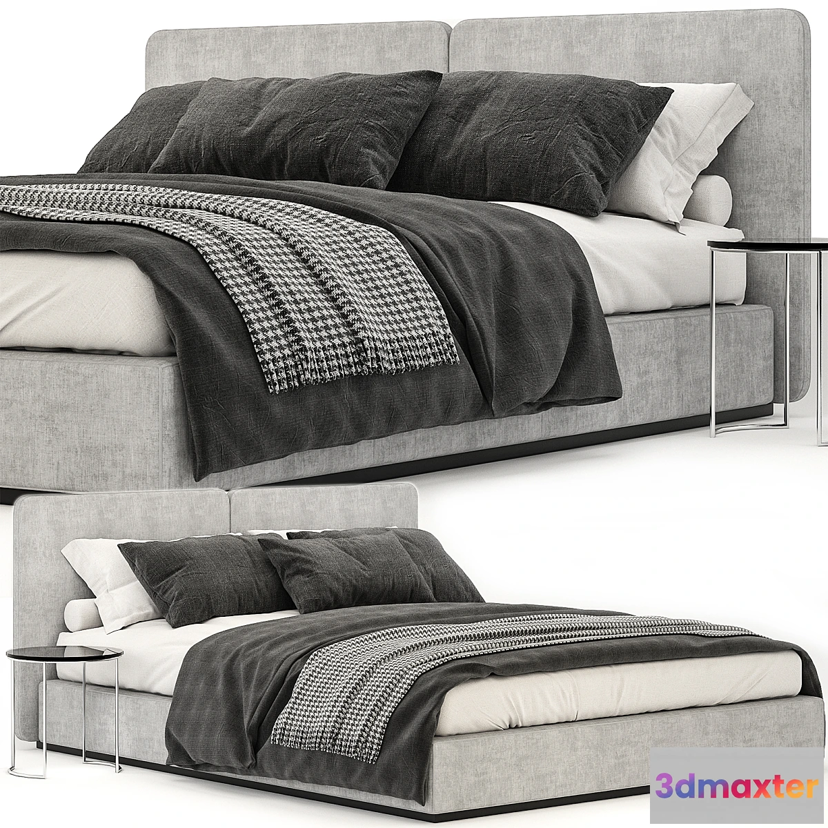 1450516 - Tatlin lightgray bed 3D Max