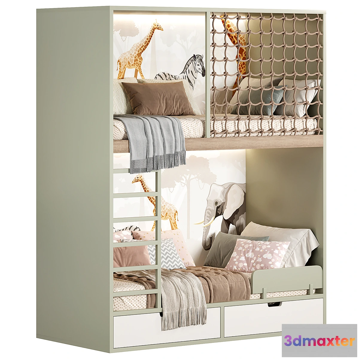 1450676 - Bunk children bed 3D Max