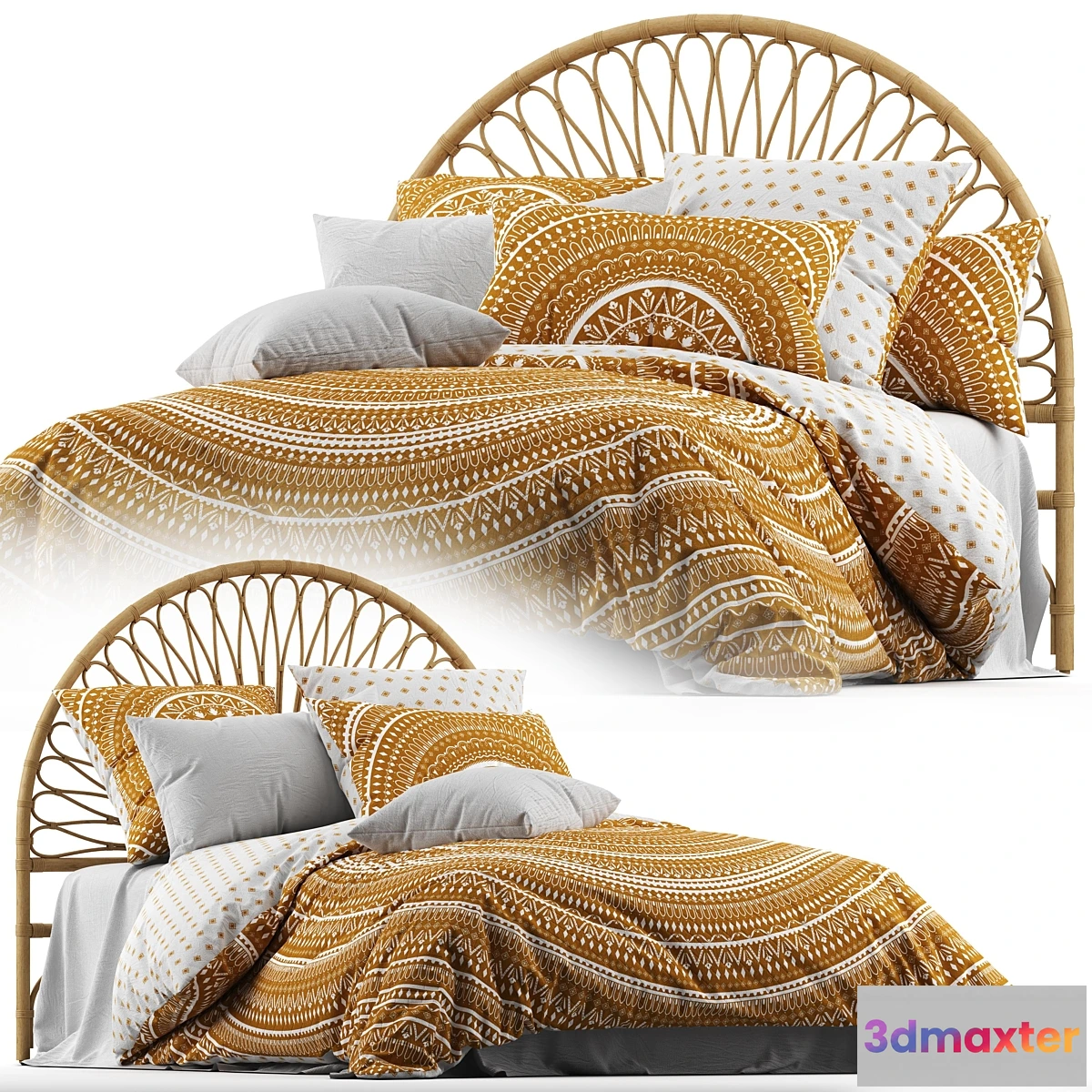 1450940 - Home Republic Karma Quilted Cinnamon Quilt Cover 3D Max