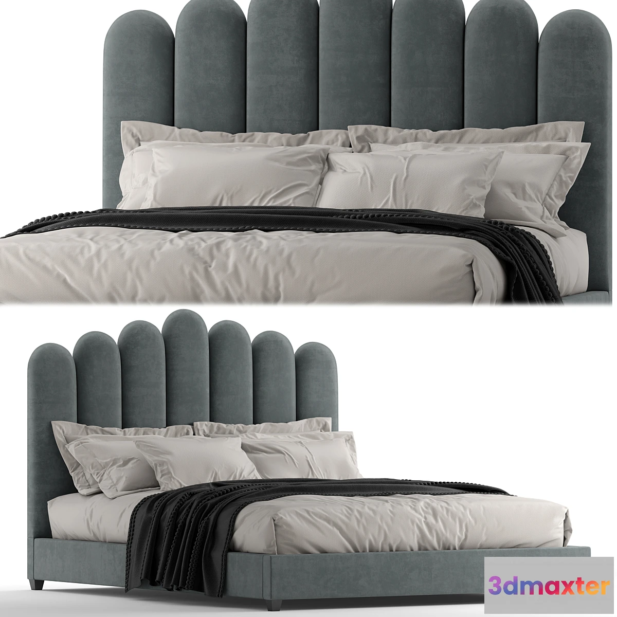 1450954 - Eleanor queen bed 3D Max