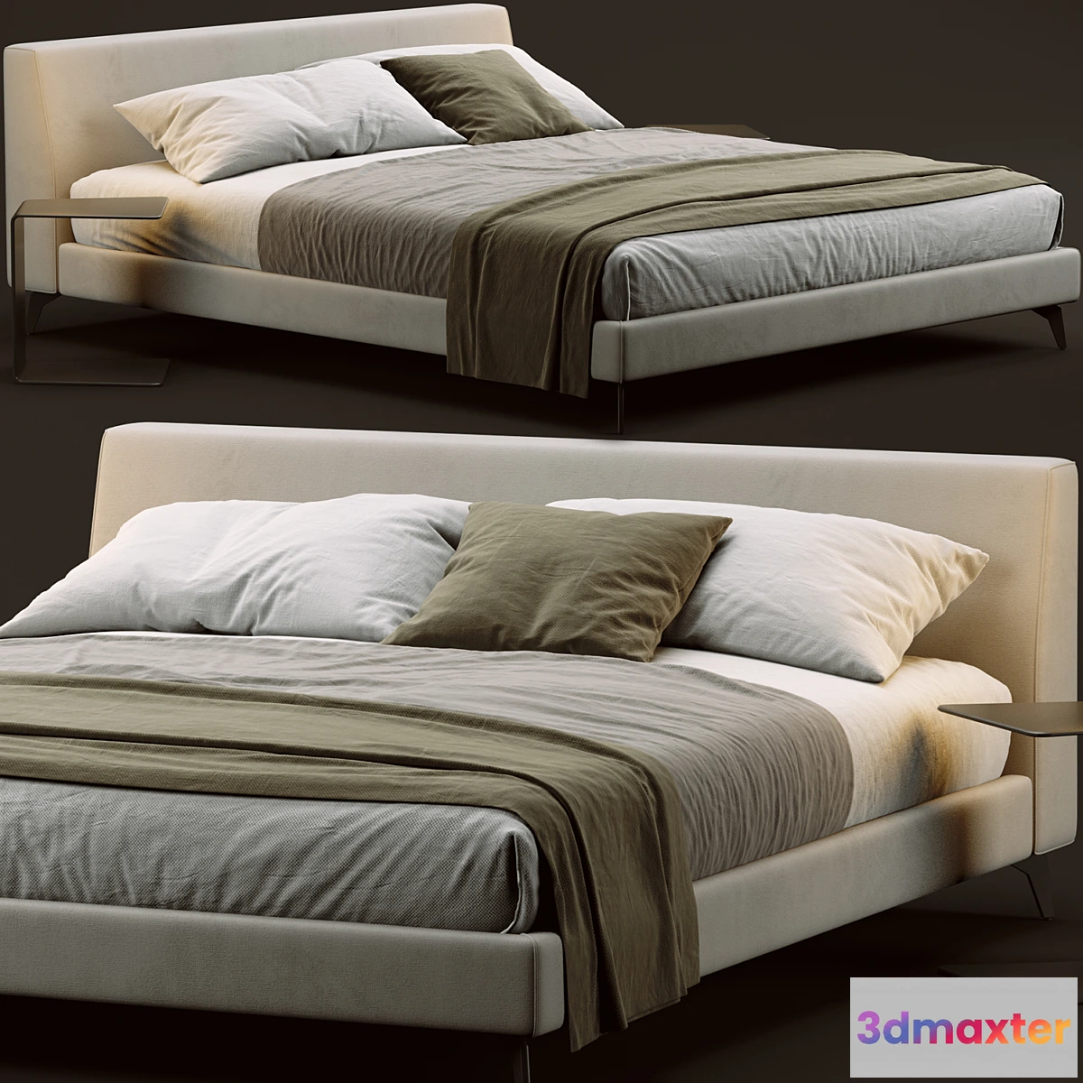 1451804 - Meridiani Louis Up Bed 3D Max