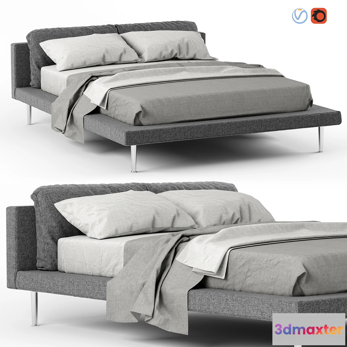 1455678 - Bed FLOYD-HI 3D Max