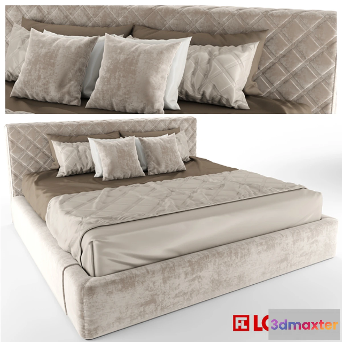 1456442 - LONGHI-HELMUT BED 3D Max
