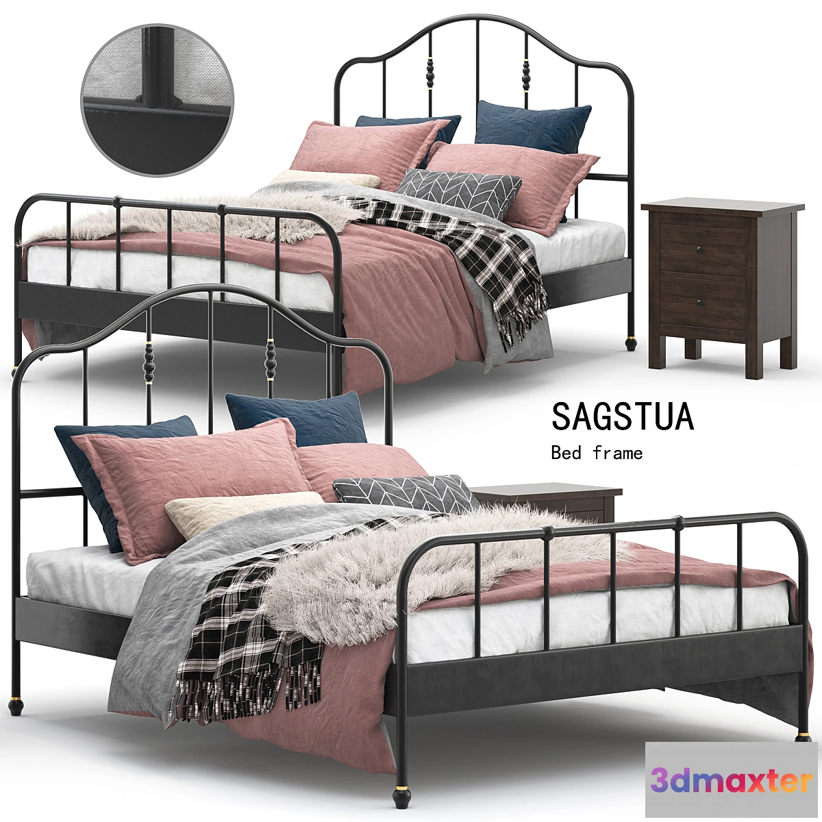 1457022 - IKEA SAGSTUA Bed 3D Max