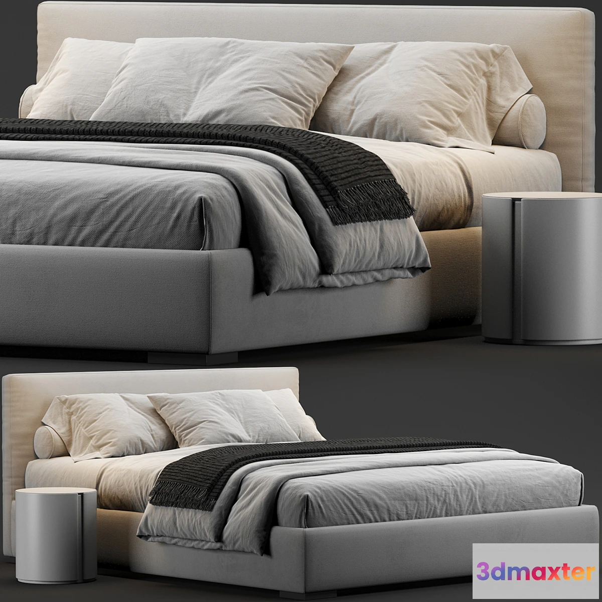 1457610 - Meridiani Stone Bed 3D Max
