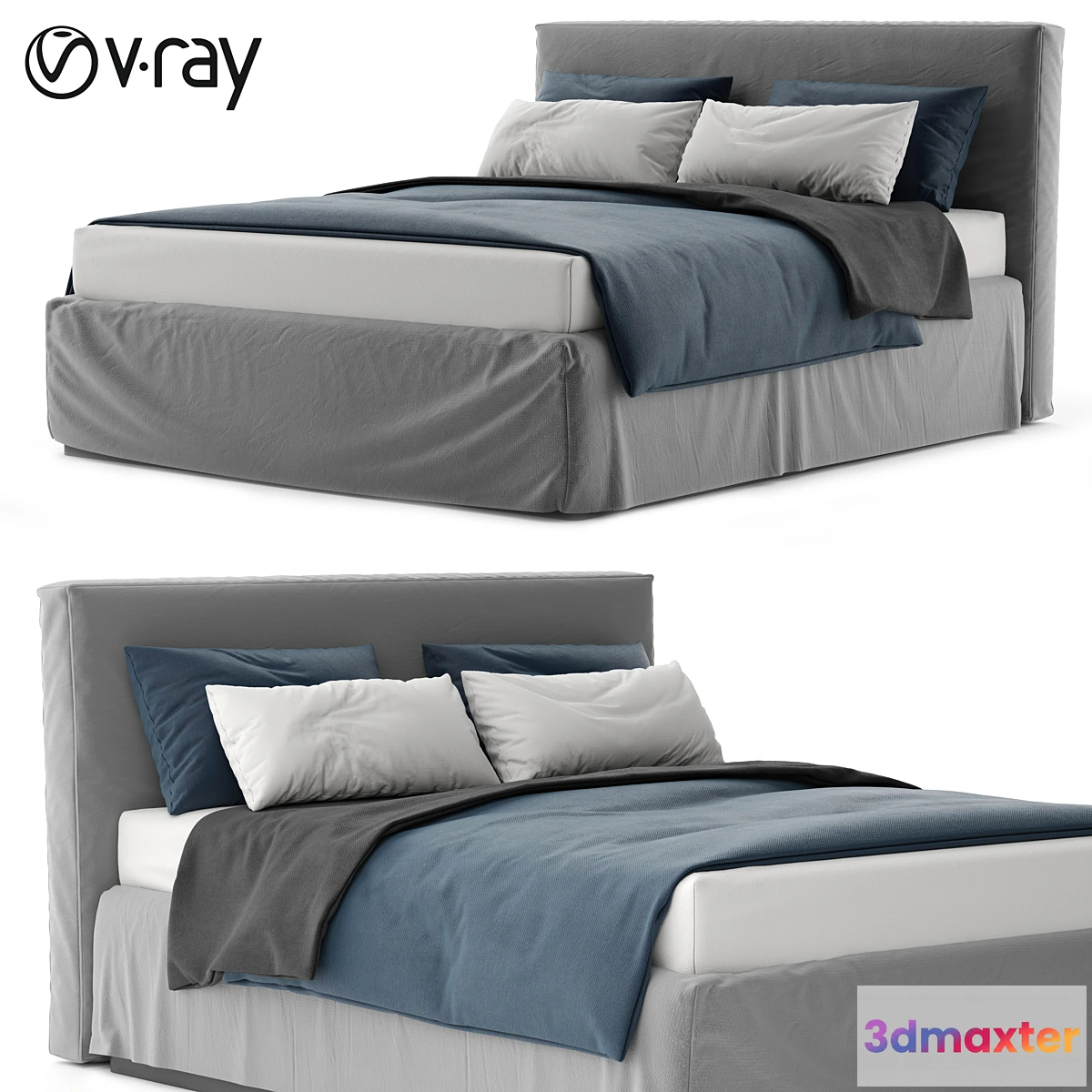 1459580 - Gervasoni brick 80 blue 3D Max