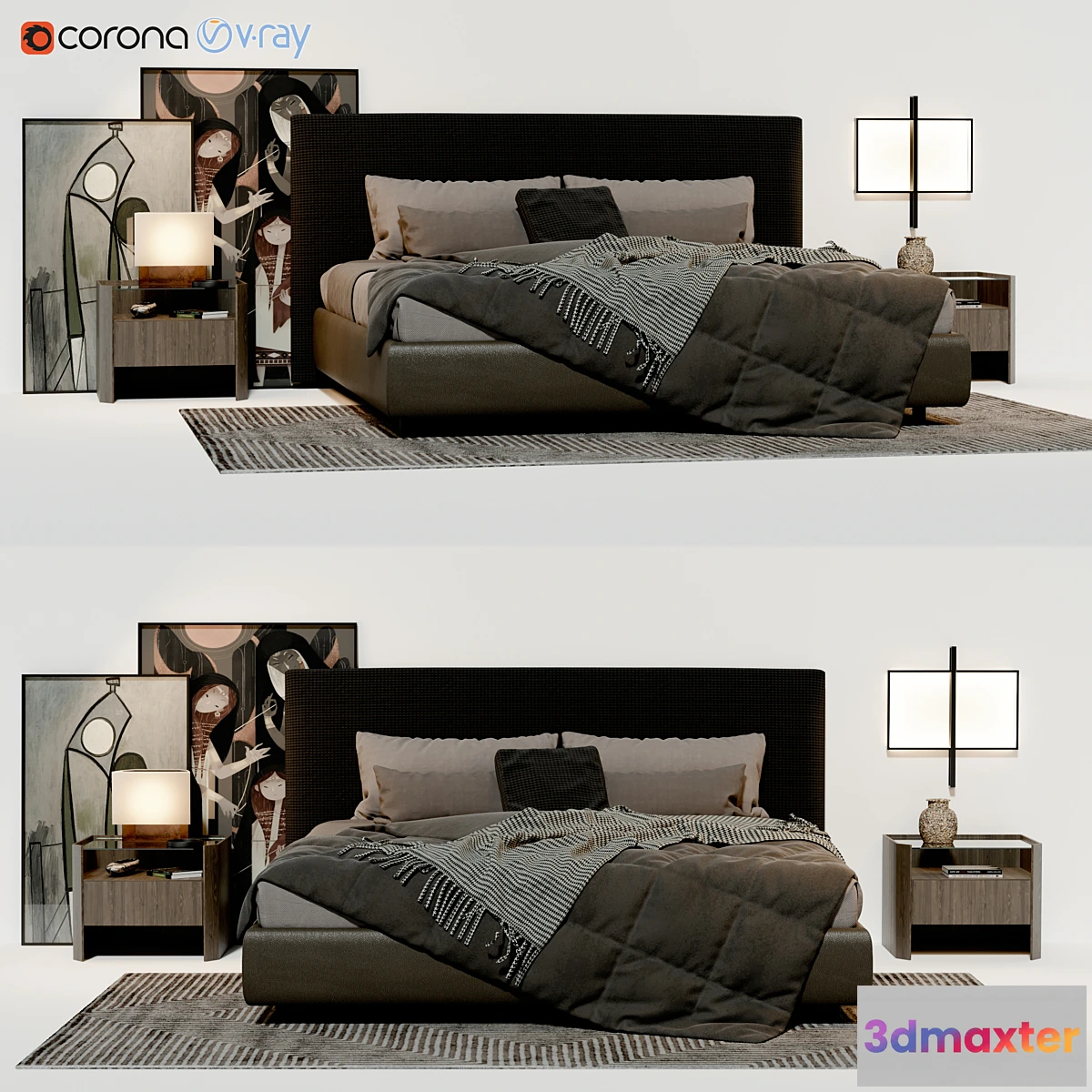 1461380 - Poliform Bruce Bed 3D Max
