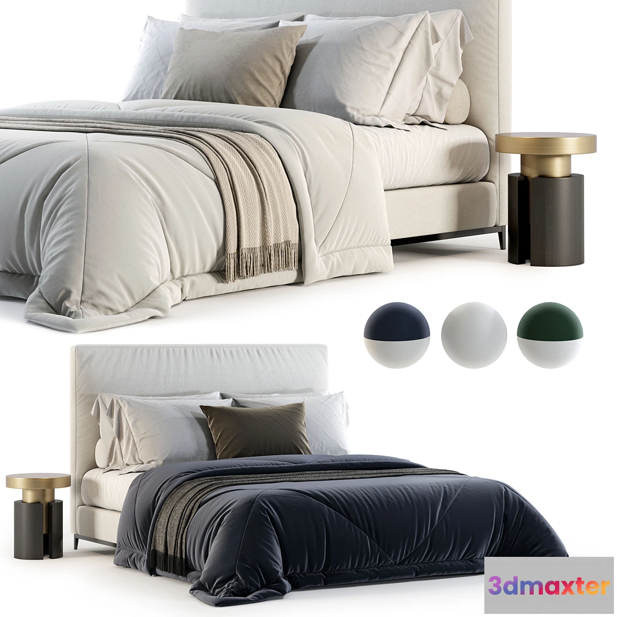 1461700 - Minotti Andersen Bed No. 2 3D Max