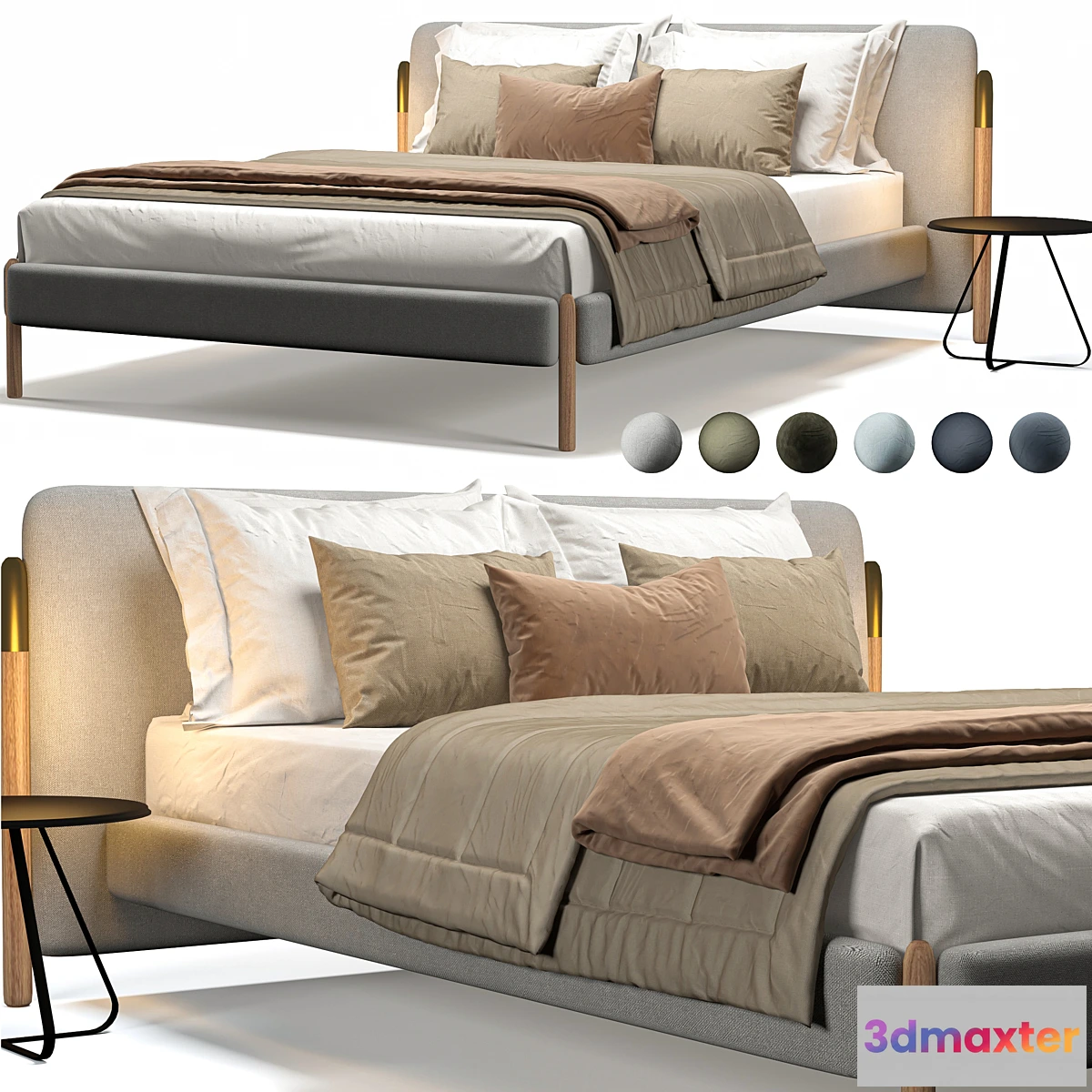1461890 - Flag Bolzan Queen Bed 3D Max