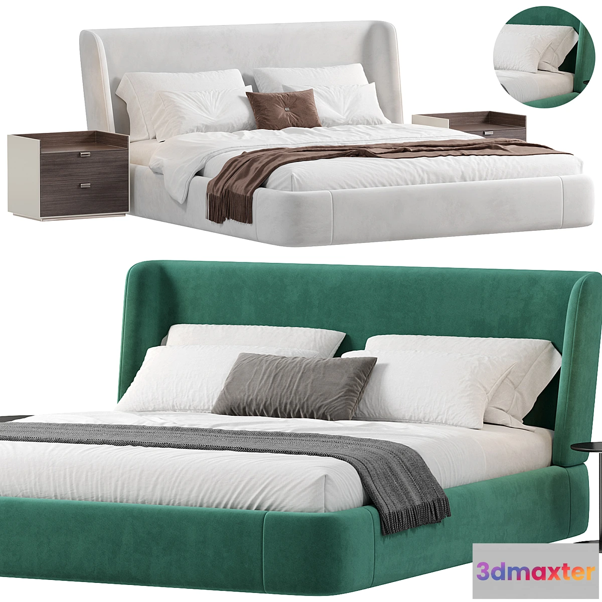 1461904 - REEVES Bed by idealbeds 3D Max