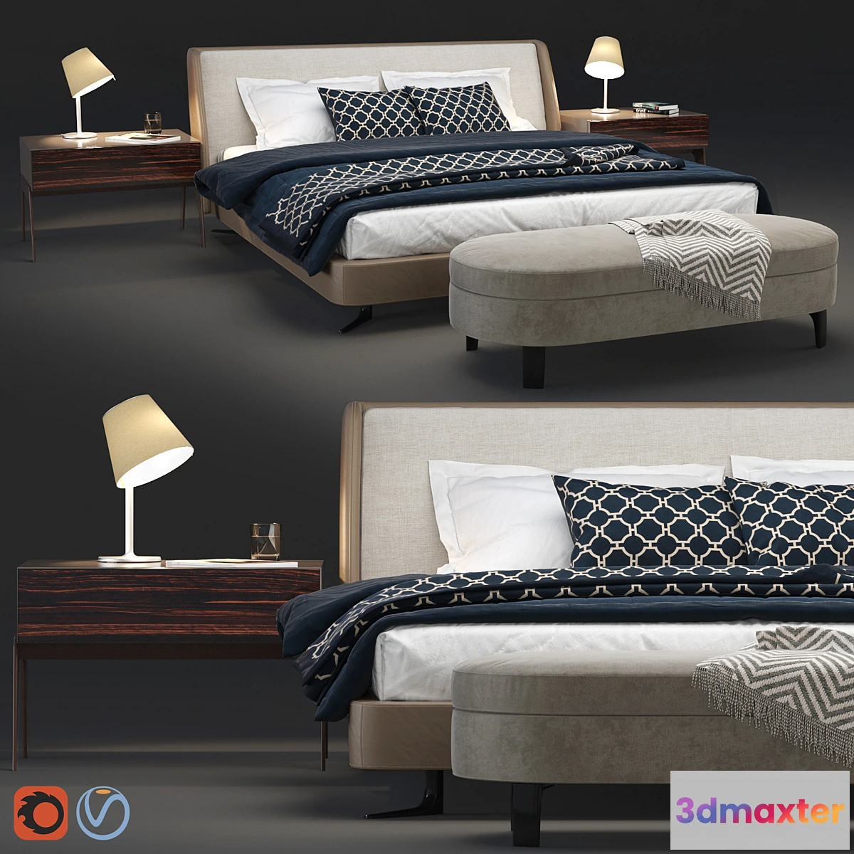 1462608 - Minotti Spencer set 3D Max