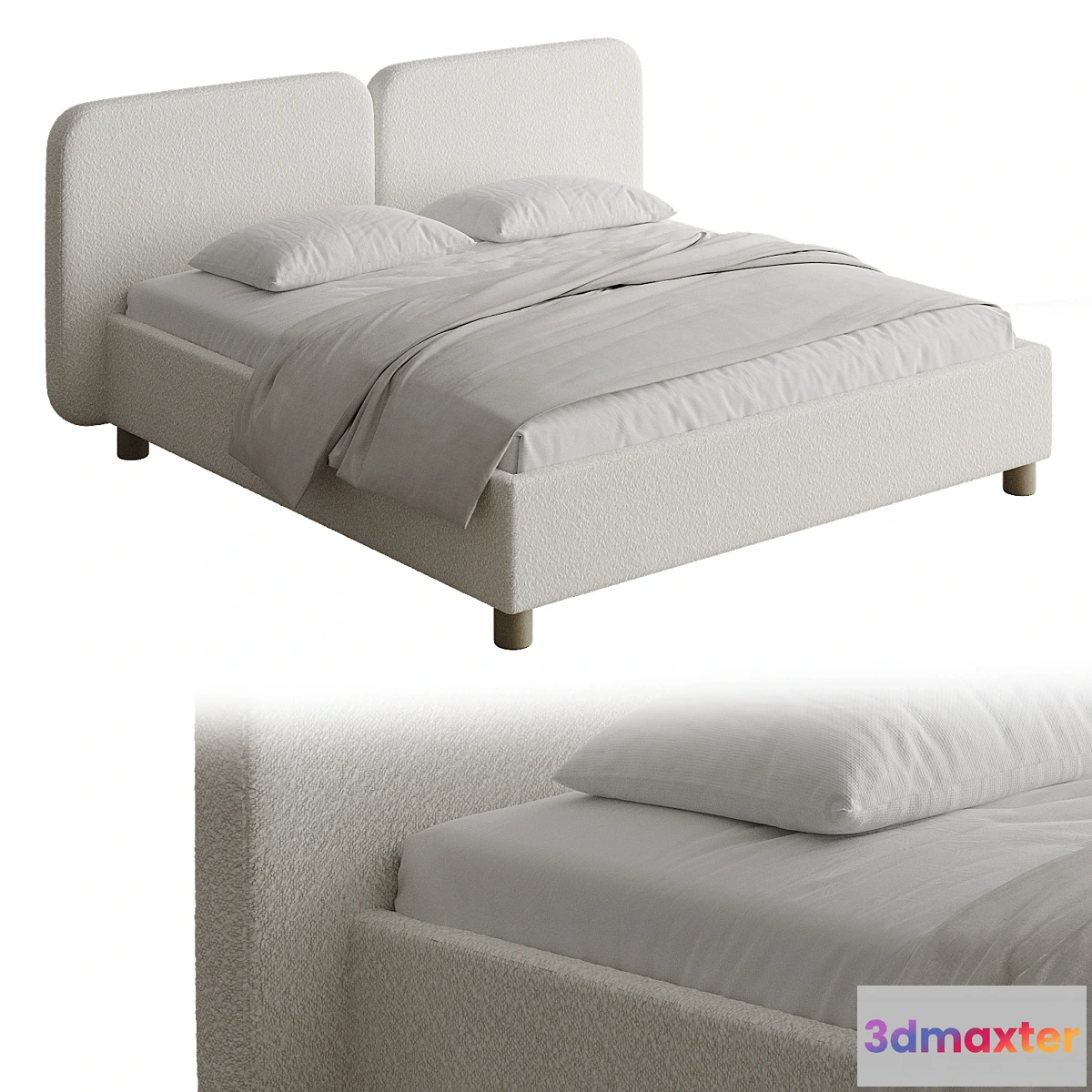 1463154 - Bed Venta 160 Cozy Ivory 3D Max