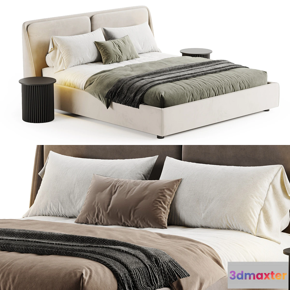 1463780 - Bend Bed Ditre Italia 3D Max