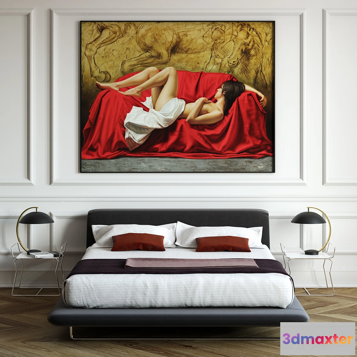 1464154 - B & B ITALIA Siena bed 3D Max