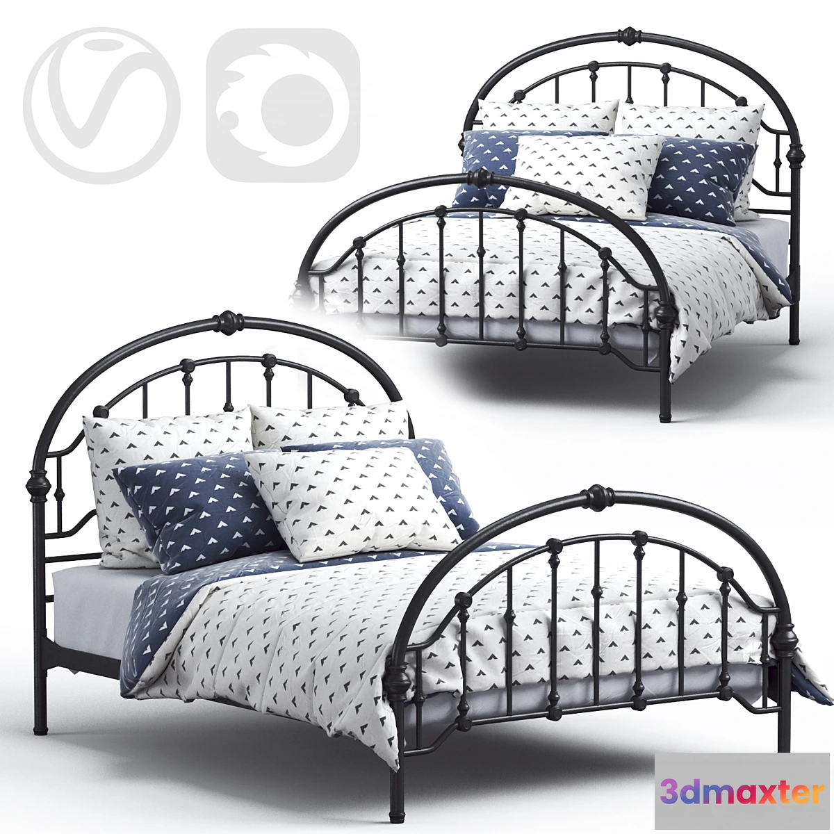 1464868 - Mccully Queen Standard Bed by Alcott Hill 3D Max