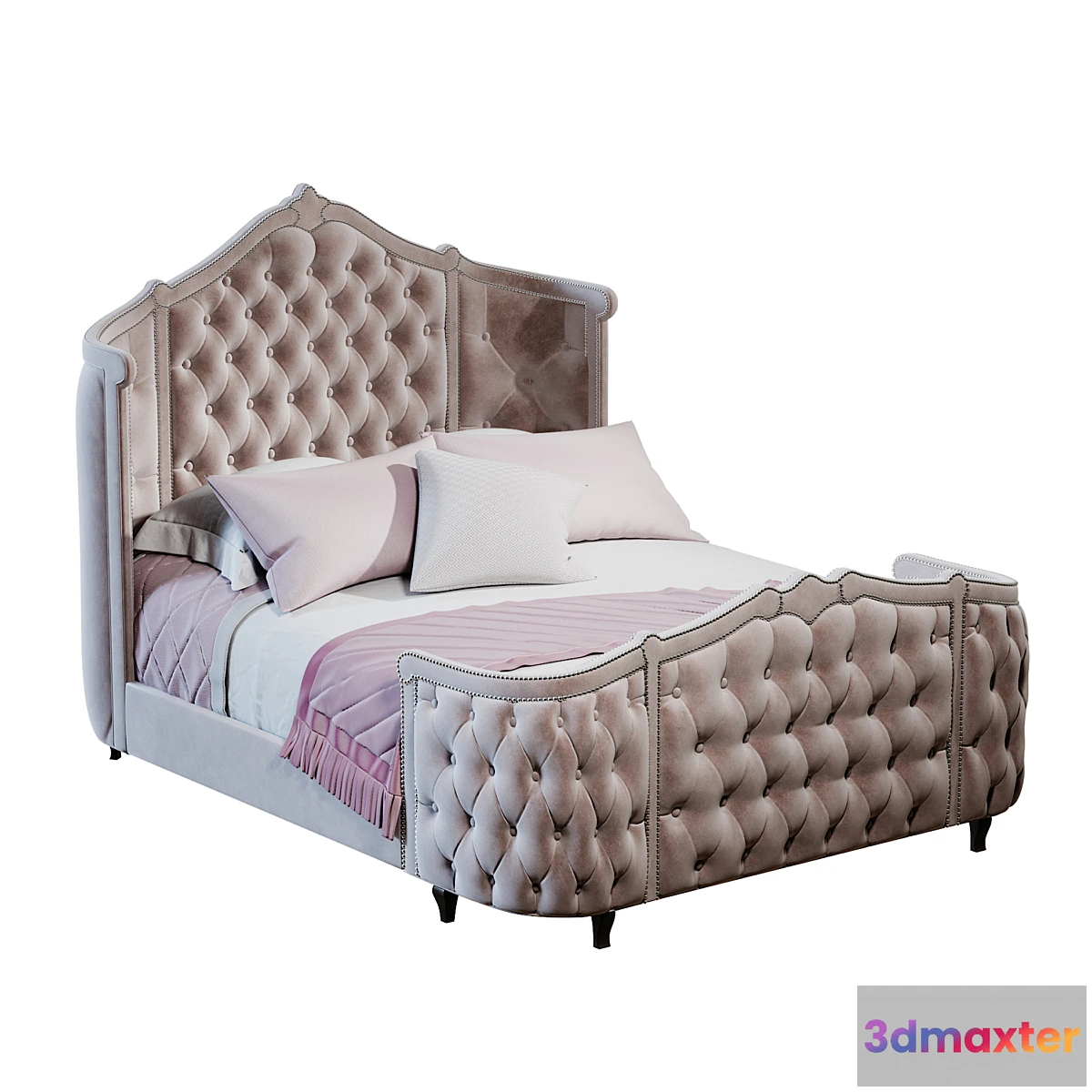 1464942 - Pippa Tufted Queen Bed 3D Max
