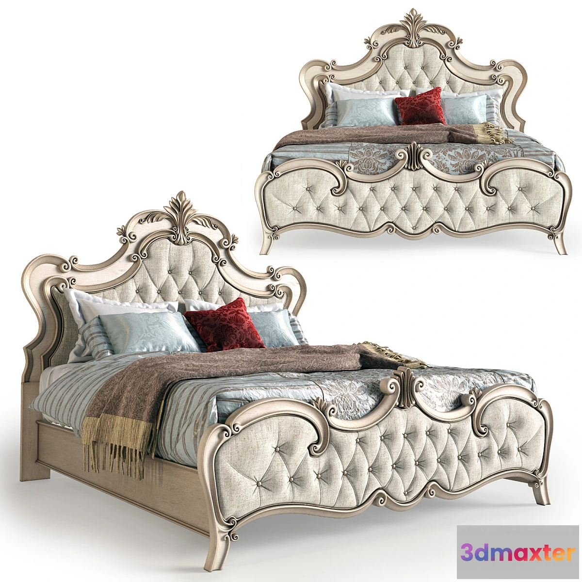 1465726 - Rhinecliff Upholstered Panel Bed 3D Max