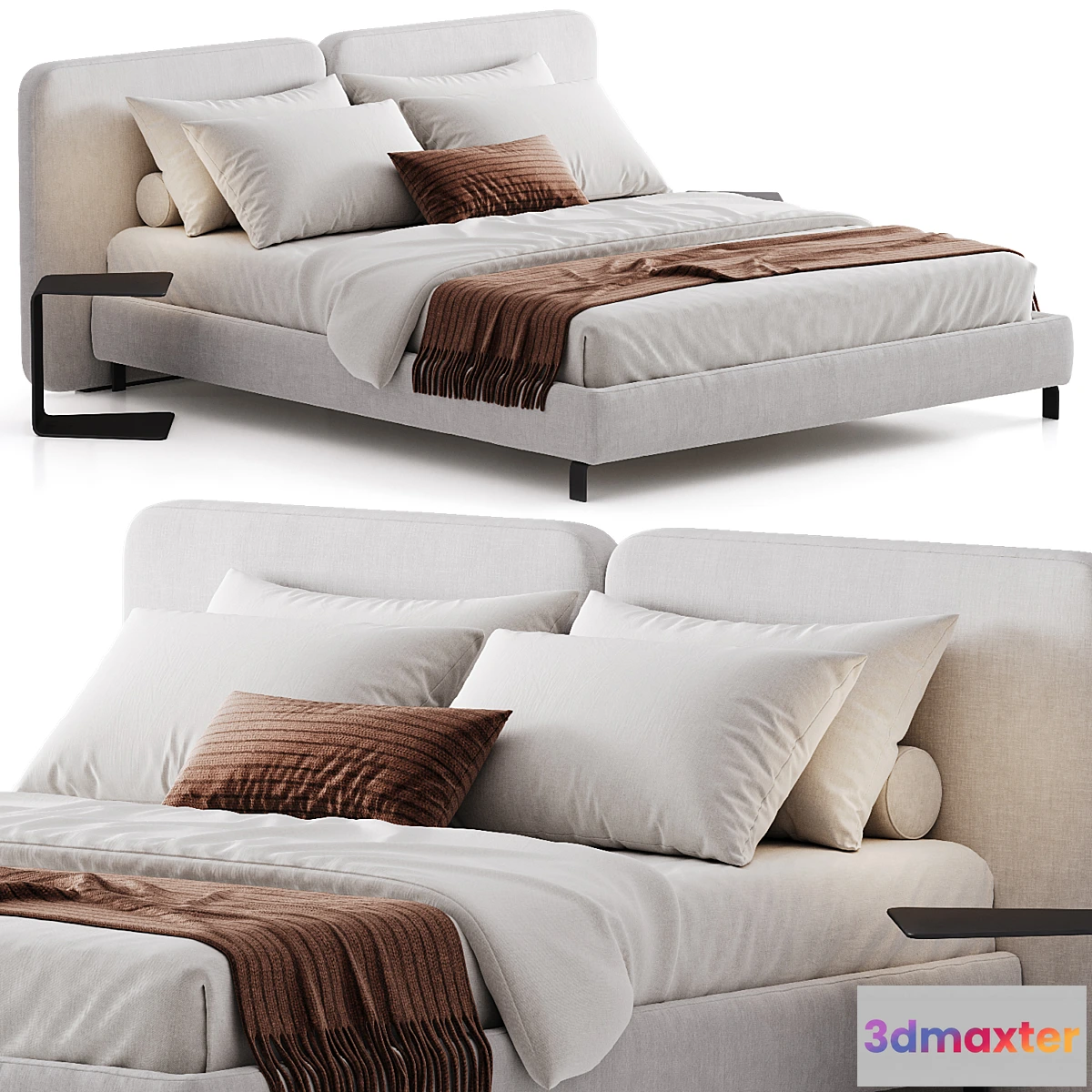 1465938 - Minotti Tatlin Cover Bed 3D Max