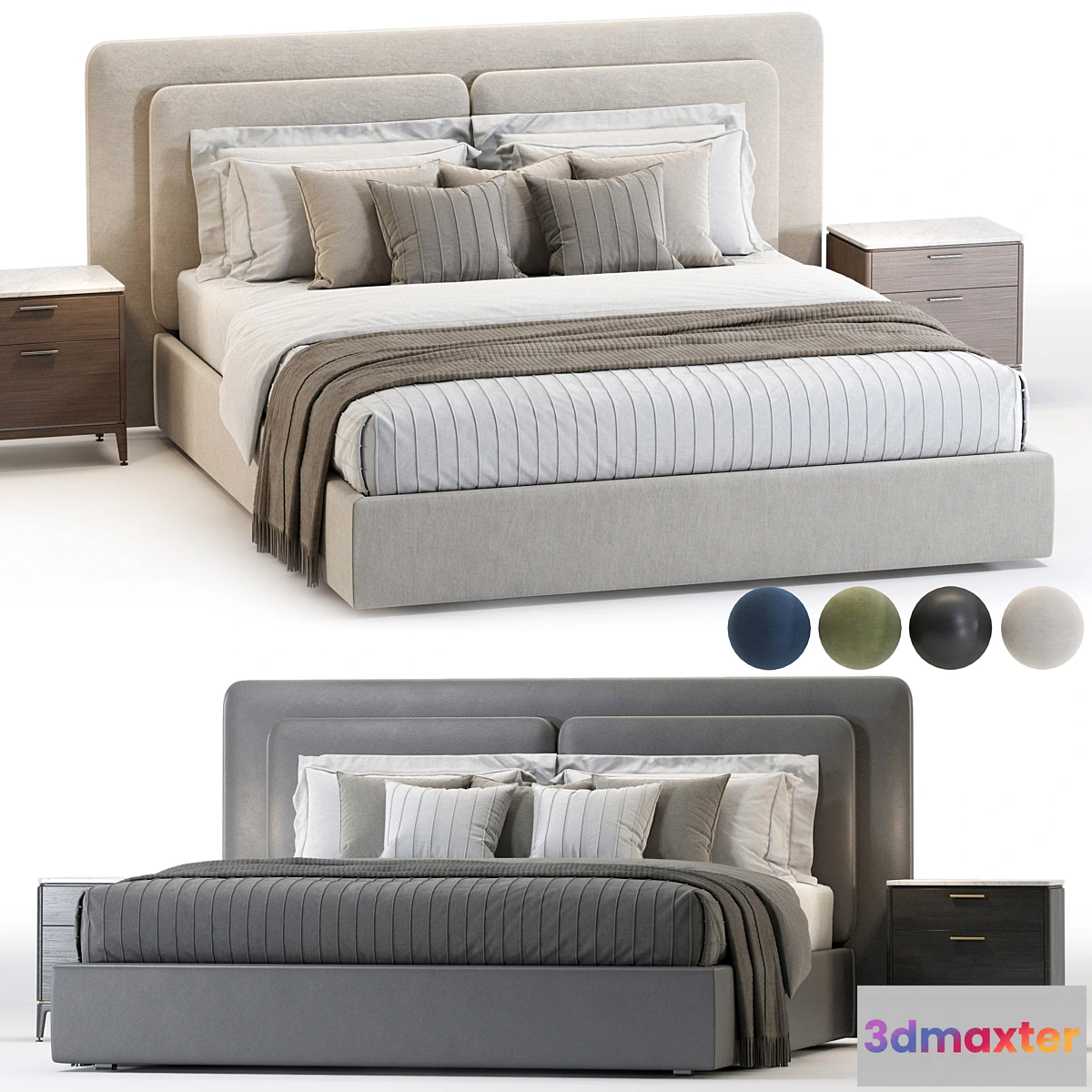 1467376 - Comocasa savona Bed 3D Max