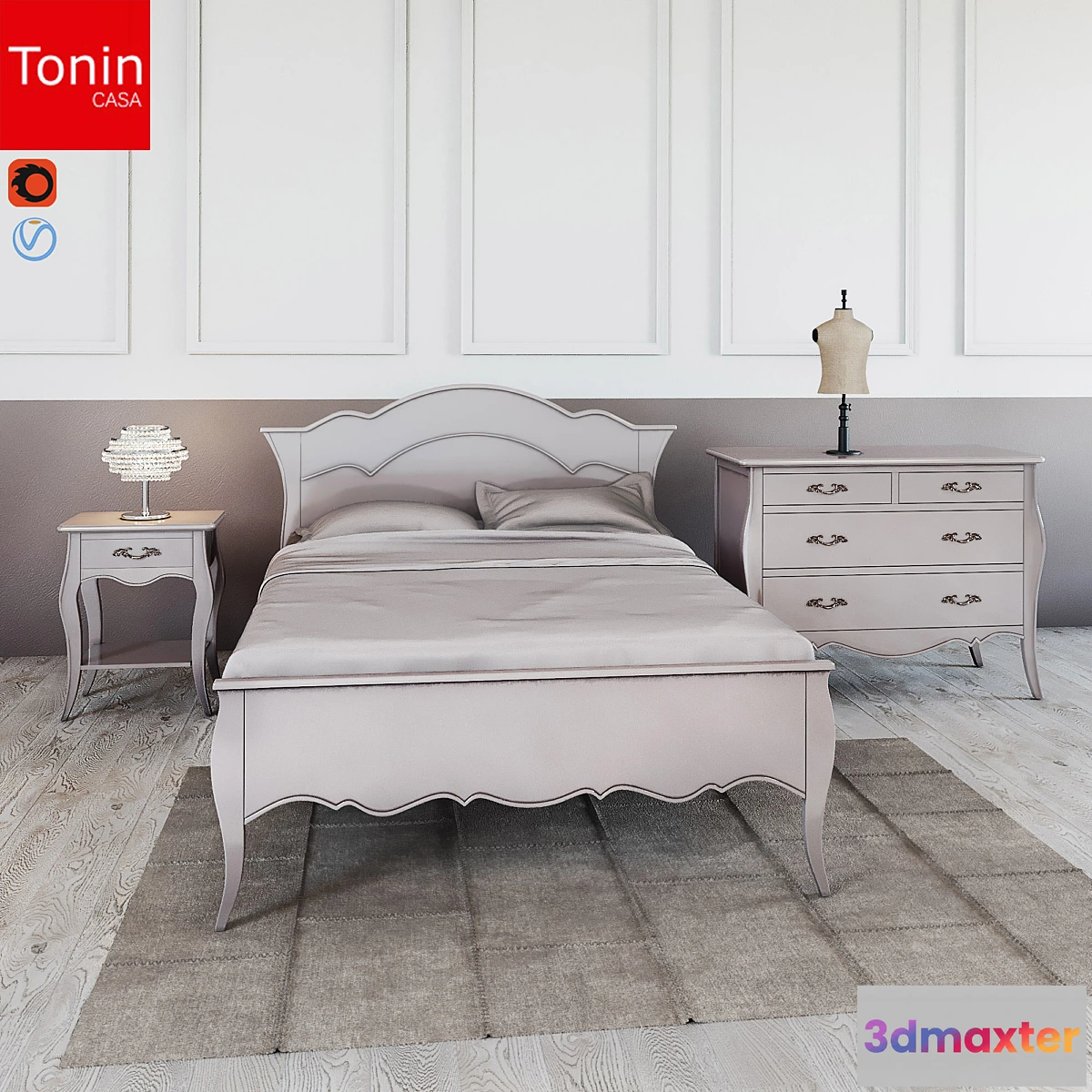 1467720 - Tonincasa bedroom set 3D Max
