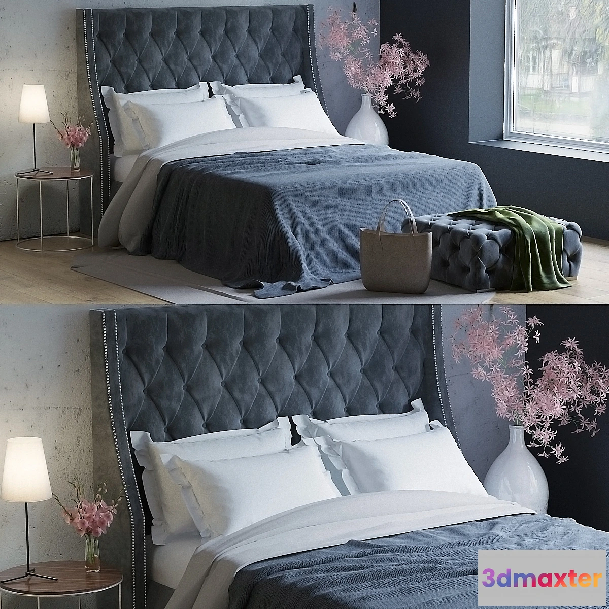 1467778 - Tiffany bed decor 3D Max