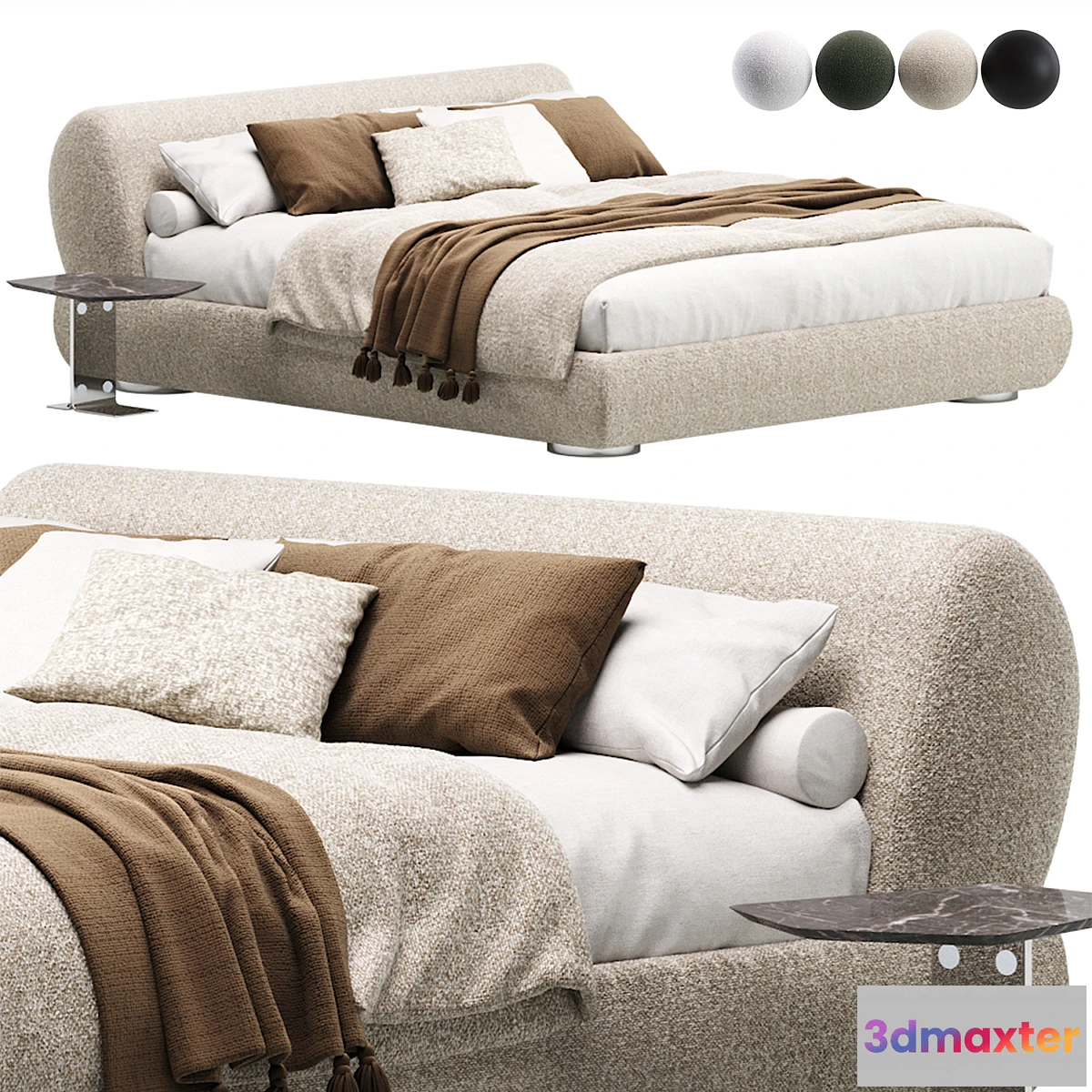 1468524 - Supermoon Bed by Minotti 3D Max