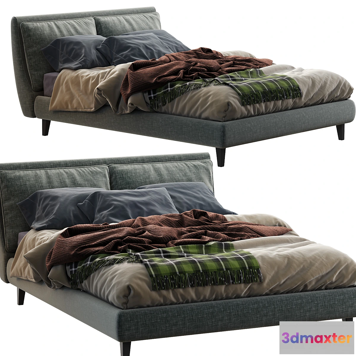 1469340 - Attico twils bed 3D Max