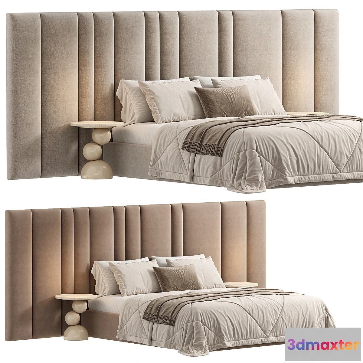 1470030 - Desire bed with wide headboard 3D Max