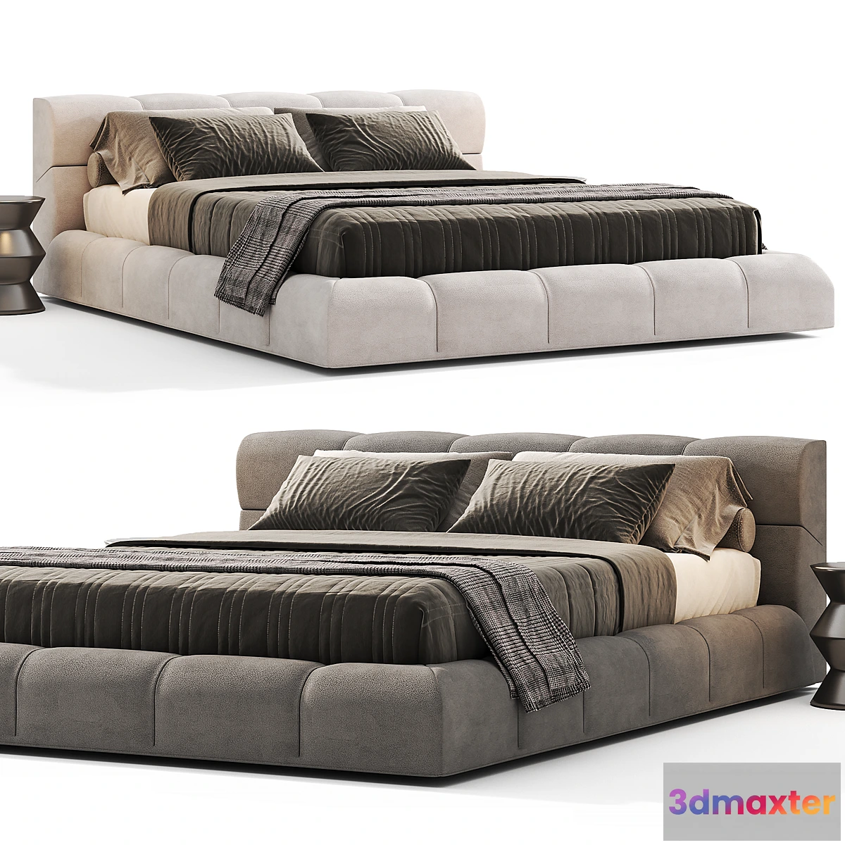 1470526 - Tufty Bed - B&B Italia 3D Max