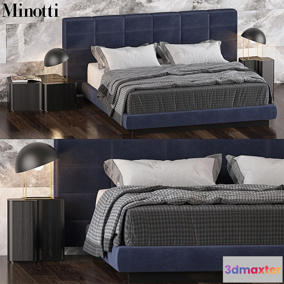 1471880 - Bed by Minotti 2 3D Max