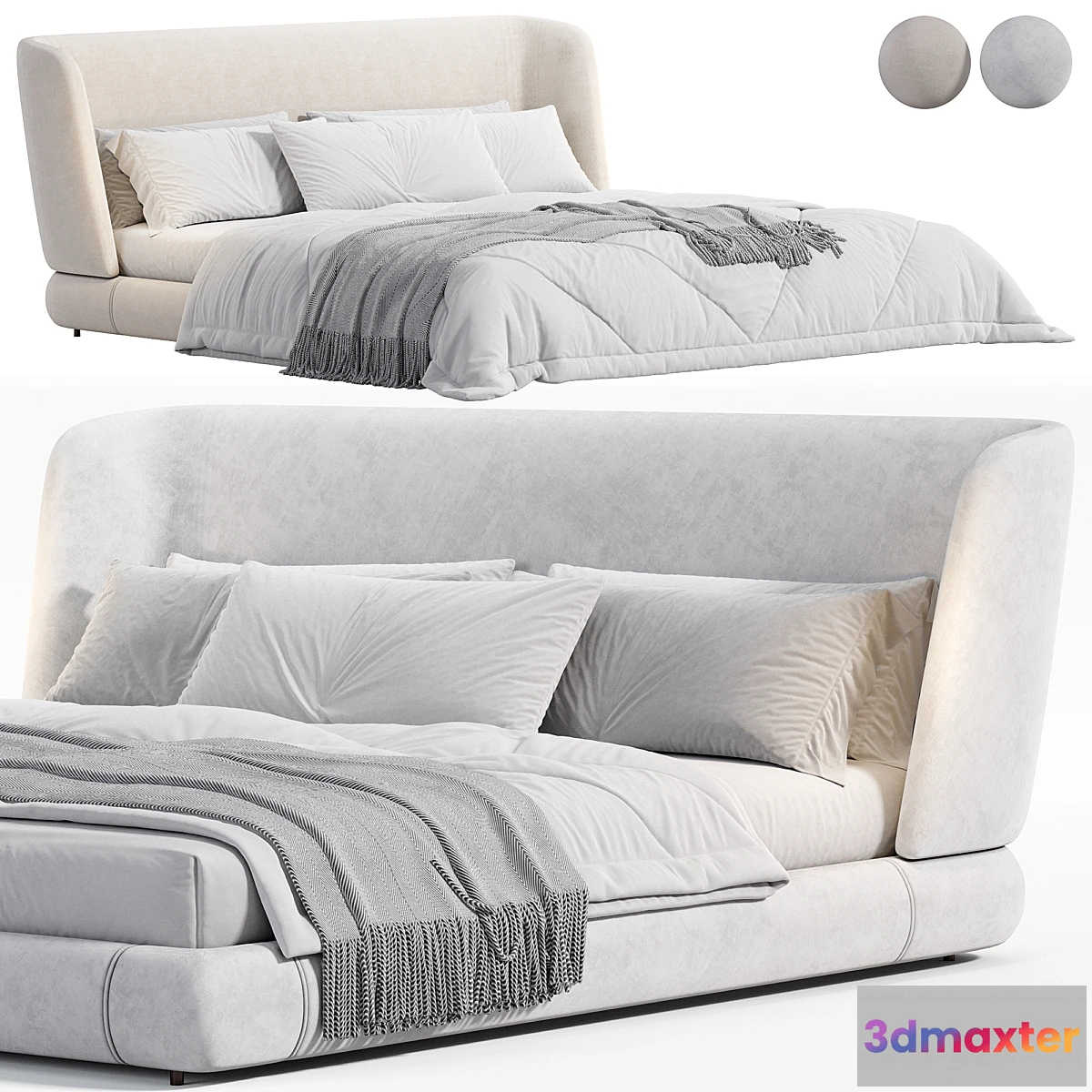 1473058 - Minotti REEVES Bed 3D Max