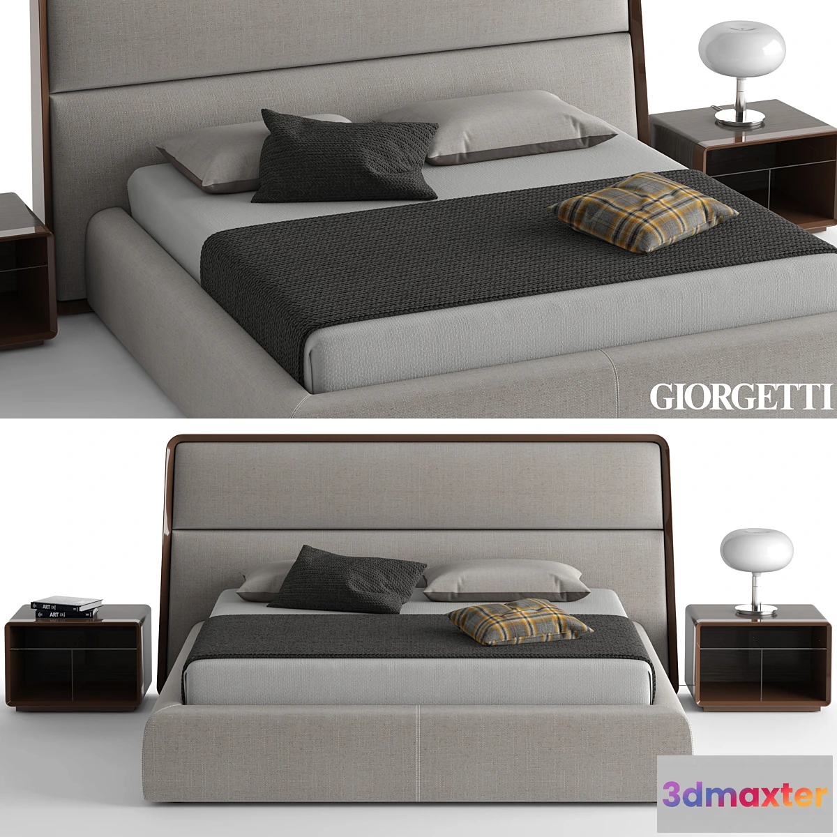 1473902 - Giorgetti Frame Bed 3D Max