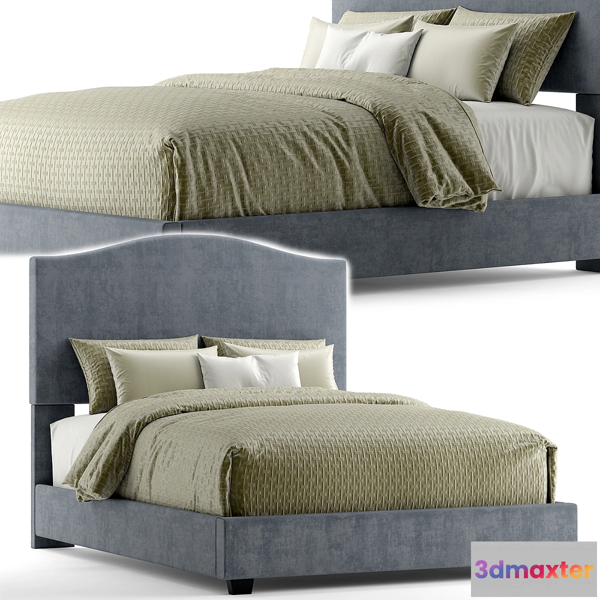 1475002 - Bellingham queen bed 3D Max