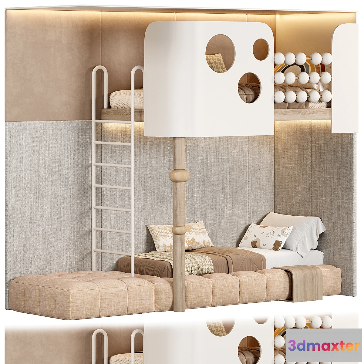 1476148 - Children bunk bed Kids room 3D Max