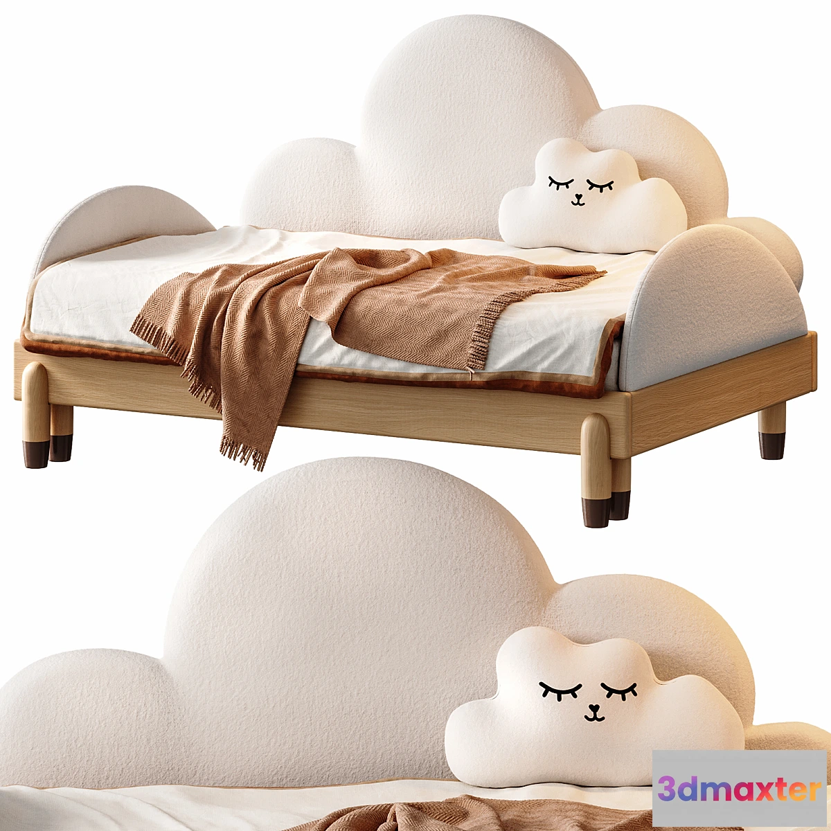 1478156 - Contemporary White Daybed by Litfad 3D Max