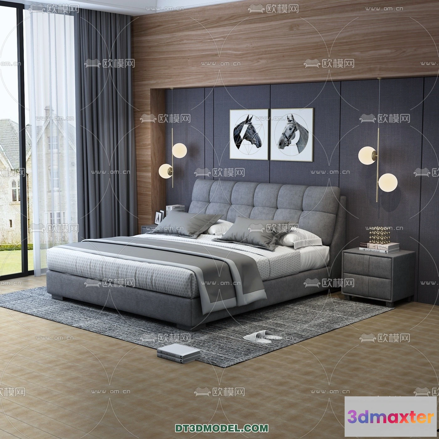 1518062 - FURNITURE - BED - 3D Model For Interior Design - 2201 3D Max