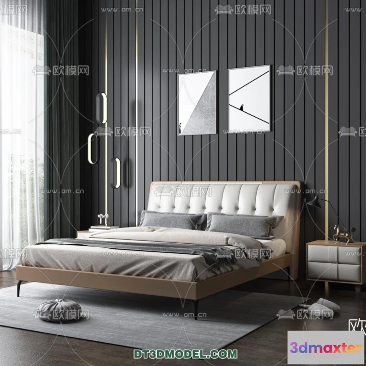 1518066 - FURNITURE - BED - 3D Model For Interior Design - 2203 3D Max